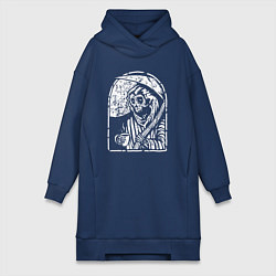 Женское худи-платье Смерть и ночь, цвет: тёмно-синий