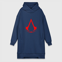 Женская толстовка-платье Red logo of assassins