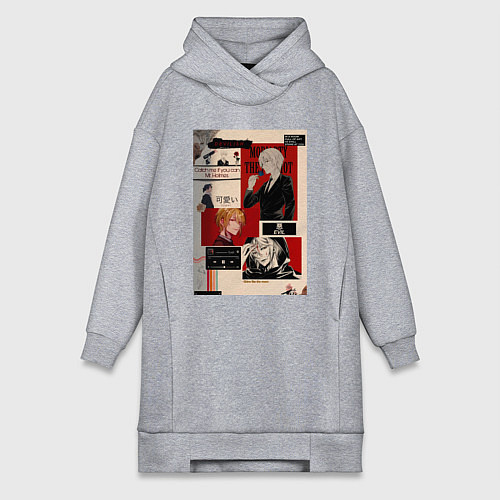 Женская толстовка-платье Патриотизм Мориарти Луис Джеймс коллаж / Меланж – фото 1