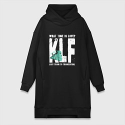 Женское худи-платье Klf - What time is love, цвет: черный