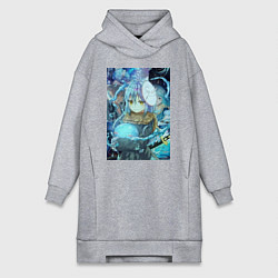 Женское худи-платье О моём перерождении в слизь Римуру Темпест коллаж, цвет: меланж