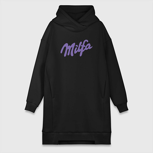 Женская толстовка-платье Milfa в стиле milka / Черный – фото 1