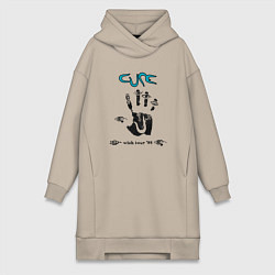 Женское худи-платье The Cure - Wish tour, цвет: миндальный