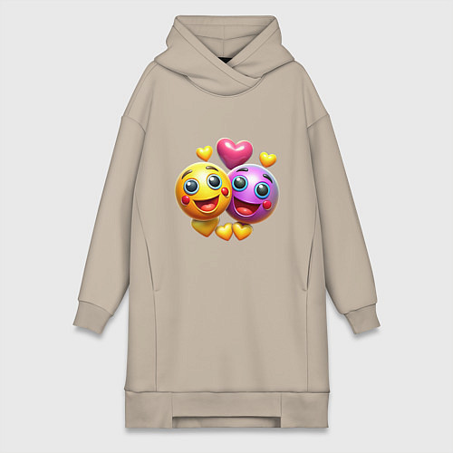 Женская толстовка-платье Экстаз / Миндальный – фото 1