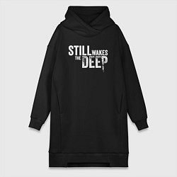 Женская толстовка-платье Still wakes the deep logo