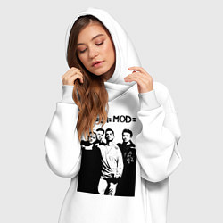 Женское худи-платье Depeche mode all, цвет: белый — фото 2