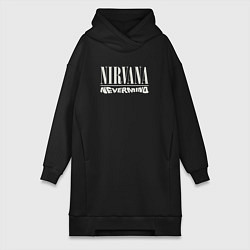 Женское худи-платье Nevermind Nirvana, цвет: черный