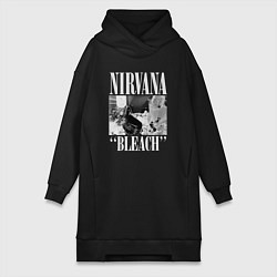 Женская толстовка-платье Nirvana bleach black album