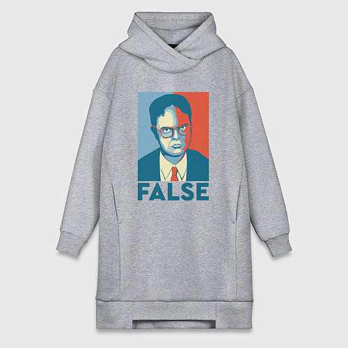 Женская толстовка-платье Dwight false - офис / Меланж – фото 1