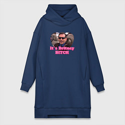 Женское худи-платье Michael Scott its Breatney B*tch - the office, цвет: тёмно-синий