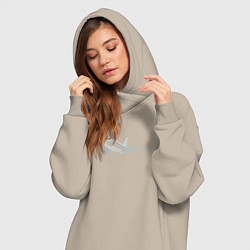 Женское худи-платье Sukhoi Superjet 100 цветной, цвет: миндальный — фото 2