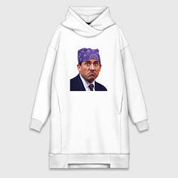 Женское худи-платье Prison mike Michael Scott офис, цвет: белый