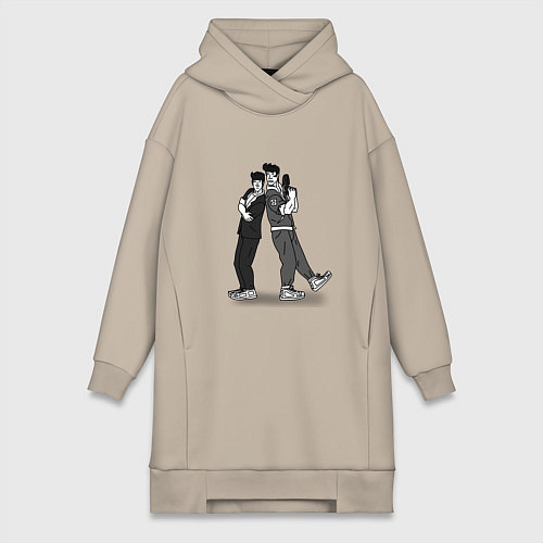 Женская толстовка-платье Таймскип / Миндальный – фото 1