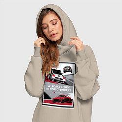 Женское худи-платье Audi Sport автомобиль, цвет: миндальный — фото 2