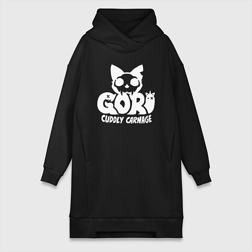 Женская толстовка-платье Goro cuddly carnage logo / Черный – фото 1