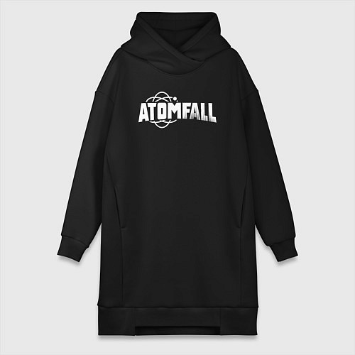 Женская толстовка-платье Atomfall logo / Черный – фото 1