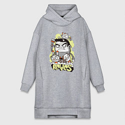 Женское худи-платье Короли граффити, цвет: меланж