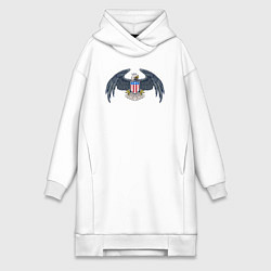 Женское худи-платье Eagle USA, цвет: белый
