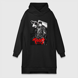 Женское худи-платье Berserker - Гатс, цвет: черный
