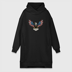 Женское худи-платье Eagle - America, цвет: черный