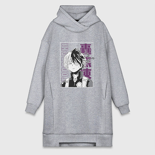 Женская толстовка-платье Моя геройская академия Шото Тодороки / Меланж – фото 1