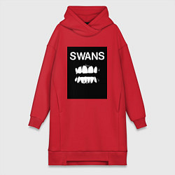 Женское худи-платье Swans Filth, цвет: красный