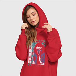 Женское худи-платье Моя геройская академия Chisaki Kai, цвет: красный — фото 2