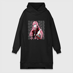 Женское худи-платье Darling in the FranXX Милый из Франкса, цвет: черный