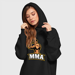 Женское худи-платье Fighter MMA, цвет: черный — фото 2