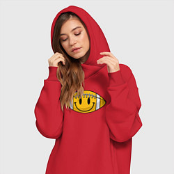 Женское худи-платье Регби мяч, цвет: красный — фото 2