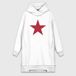 Женское худи-платье USSR red star, цвет: белый