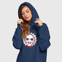 Женское худи-платье Billy the Puppet, цвет: тёмно-синий — фото 2