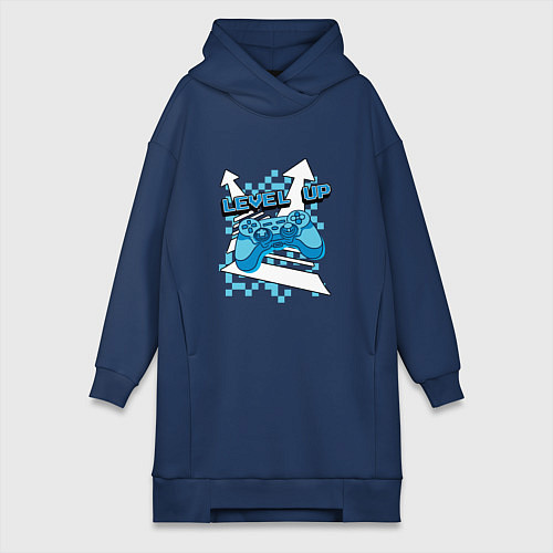Женская толстовка-платье Повышая уровень / Тёмно-синий – фото 1
