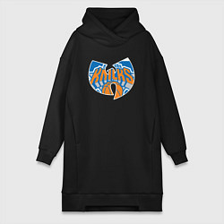 Женское худи-платье Wu-tang knicks, цвет: черный