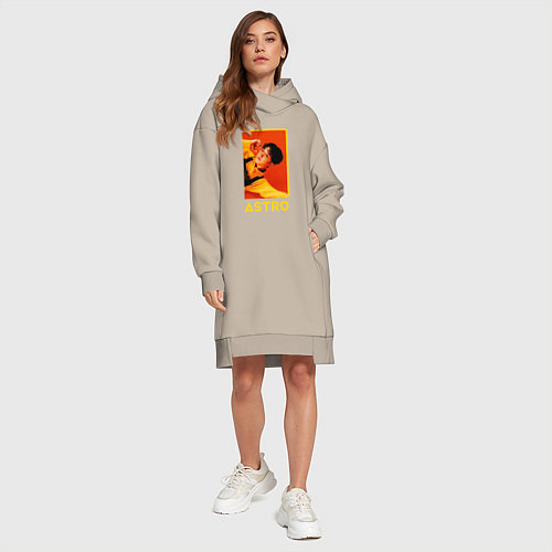 Женская толстовка-платье Astro ЧжинЧжин / Миндальный – фото 4