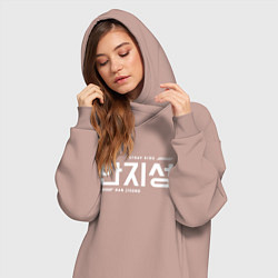 Женское худи-платье Хан Джисон stray kids, цвет: пыльно-розовый — фото 2