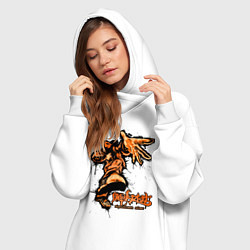 Женское худи-платье Limp Bizkit - graffiti, цвет: белый — фото 2