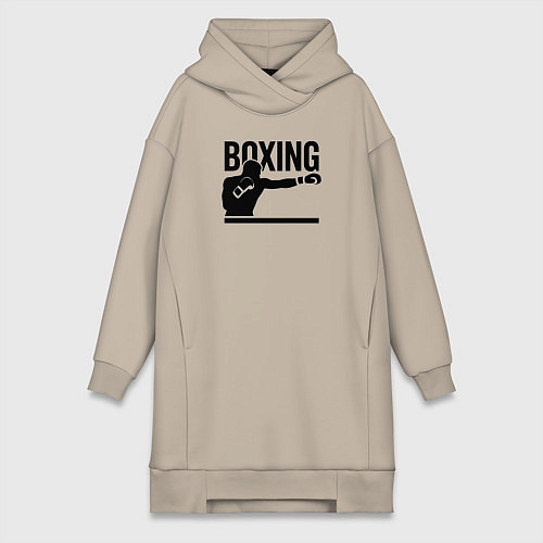 Женская толстовка-платье Боксер boxing / Миндальный – фото 1