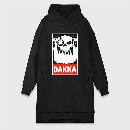 Женская толстовка-платье Warhammer Dakka / Черный – фото 1