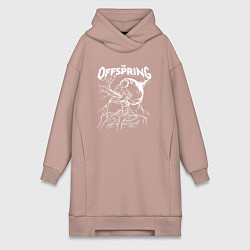 Женское худи-платье The offspring - Supercharged, цвет: пыльно-розовый