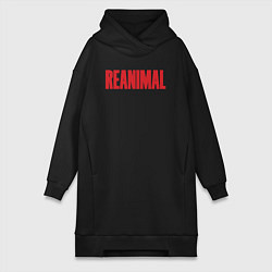 Женское худи-платье Reanimal logo, цвет: черный