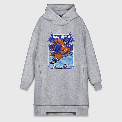 Женская толстовка-платье Metallica - hockey / Меланж – фото 1