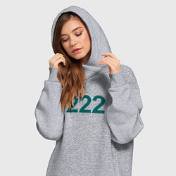 Женское худи-платье 222 - Игра в кальмара, цвет: меланж — фото 2