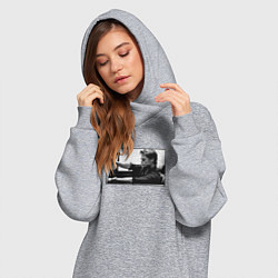 Женское худи-платье Уильям Брэдли Питт, цвет: меланж — фото 2