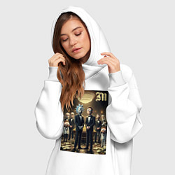 Женское худи-платье Rick and Morty - mafia, цвет: белый — фото 2