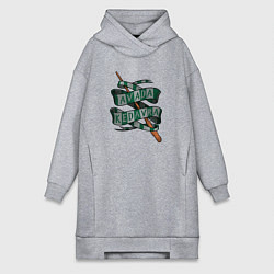 Женское худи-платье Палочка и заклинание авада кедавра, цвет: меланж