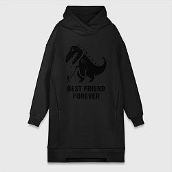 Женская толстовка-платье Godzilla best friend