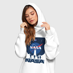 Женское худи-платье NASA открытия, цвет: белый — фото 2
