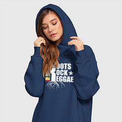 Женское худи-платье Roots reggae, цвет: тёмно-синий — фото 2