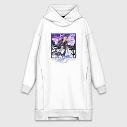 Женское худи-платье Сервал, цвет: белый